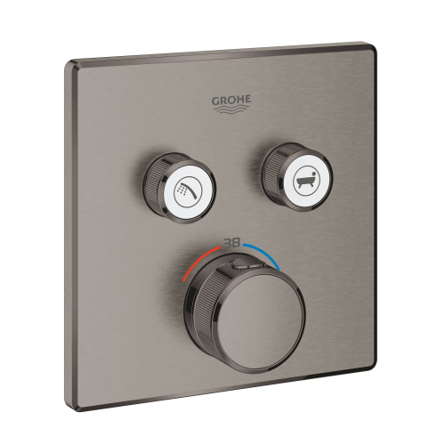 Термостат для монтажу на 2 виходи Grohe Grohtherm SmartControl 29124AL0 Графіт матовий