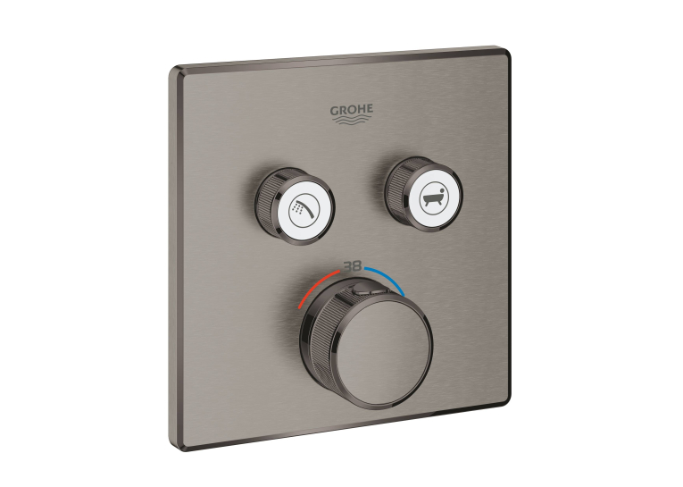 Термостат для монтажу на 2 виходи Grohe Grohtherm SmartControl 29124AL0 Графіт матовий