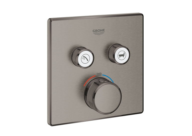 Термостат для монтажу на 2 виходи Grohe Grohtherm SmartControl 29124AL0 Графіт матовий