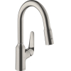 Смеситель для кухни Hansgrohe Focus M42 с выдвижным изливом Stainless Steel Finish 71801800