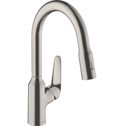 Змішувач для кухні Hansgrohe Focus M42 з висувним виливом Stainless Steel Finish 71801800