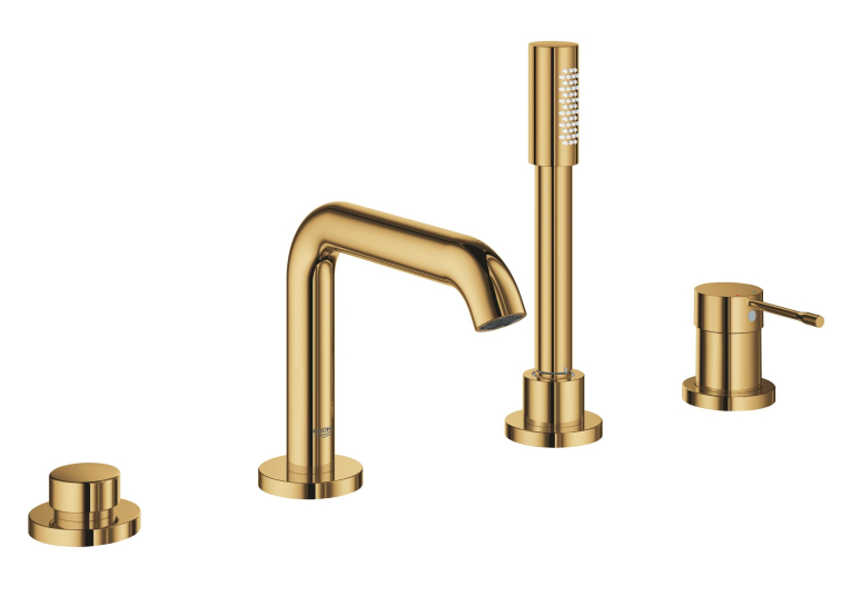 Смеситель для ванны на 4 отверстия GROHE Essence 19578GL1 Золото