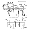 Смеситель для ванны на 4 отверстия GROHE Essence 19578GL1 Золото