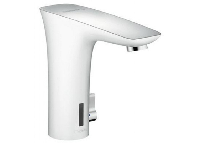 Електронний змішувач для раковини Hansgrohe PuraVida White-Chrome 15170400