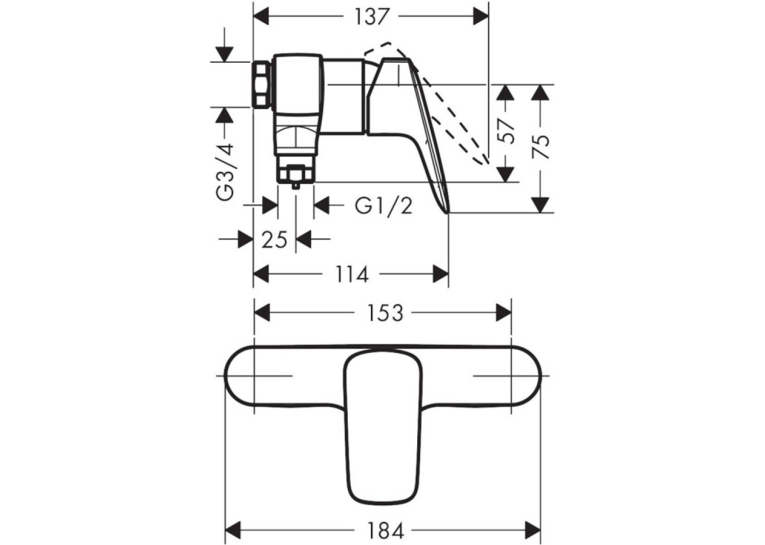 Змішувач для душу Hansgrohe Logis 71630000
