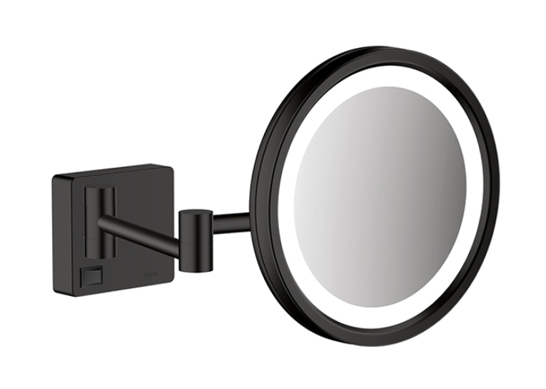Дзеркало косметичне Hansgrohe AddStoris 41790670 з підсвічуванням LED чорний матовий (Пошкоджене пакування)