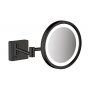 Зеркало косметическое Hansgrohe AddStoris 41790670 с подсветкой LED черный матовый
