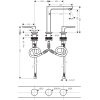 Змішувач для раковини на 3 отвори Hansgrohe Metropol Chrome 32515000