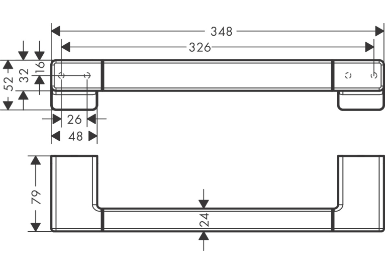 Поручень Hansgrohe AddStoris 41744000 хром