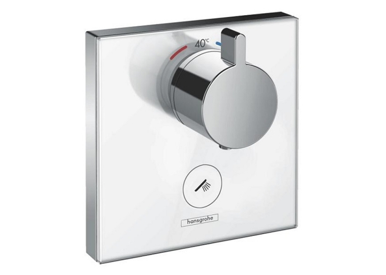 Термостат для душа Hansgrohe ShowerSelect Glass Highfow White 15735400