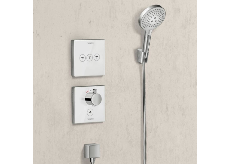 Термостат для душа Hansgrohe ShowerSelect Glass Highfow White 15735400