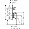 Смеситель скрытого монтажа для ванны/душа Hansgrohe Metropol Matt Black 32545670