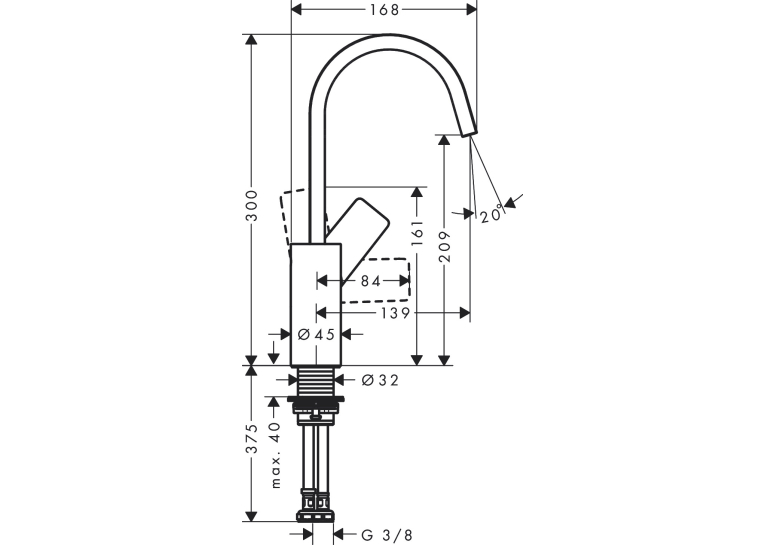 Змішувач Hansgrohe Vivenis для раковини, хром 75032000