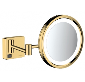 Дзеркало косметичне Hansgrohe AddStoris 41790990 з підсвічуванням LED золото