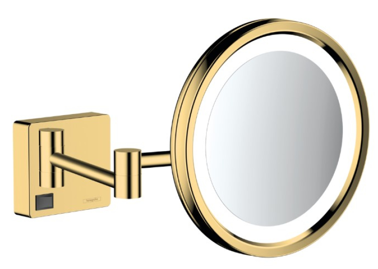 Дзеркало косметичне Hansgrohe AddStoris 41790990 з підсвічуванням LED золото