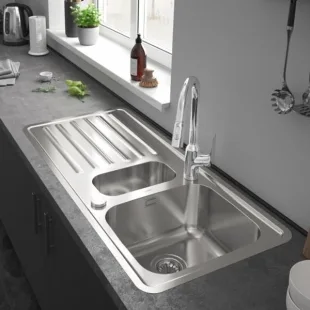 Кухонная мойка Hansgrohe S4113-F540 на столешницу 1075х505 с сифоном automatic 43339800