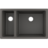 Кухонная мойка под столешницу Hansgrohe S510-U635 две чаши 180/450 Stonegrey 43433290