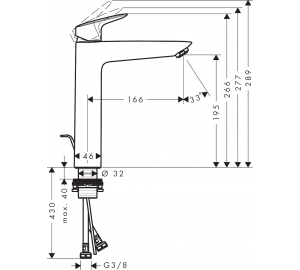 Смеситель для раковины Hansgrohe Logis 71095000