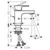 Змішувач для раковини Hansgrohe Vernis Shape CoolStart, чорний матовий 71593670