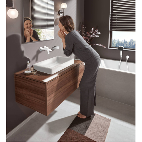 Смеситель Hansgrohe Vivenis для раковины скрытого монтажа, белый матовый 75050700
