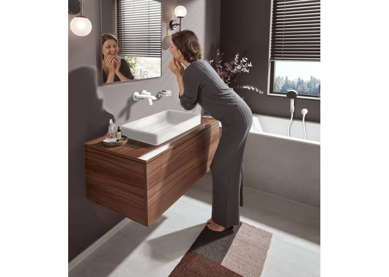 Смеситель Hansgrohe Vivenis для раковины скрытого монтажа, белый матовый 75050700