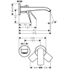 Смеситель Hansgrohe Vivenis для раковины скрытого монтажа, белый матовый 75050700