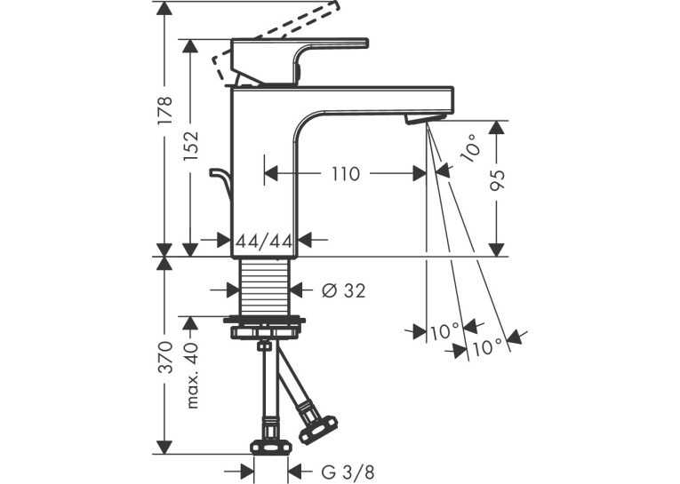 Смеситель для раковины Hansgrohe Vernis Shape 71561000