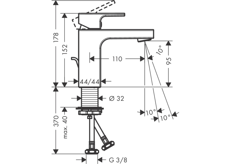Змішувач для раковини Hansgrohe Vernis Shape 71561000