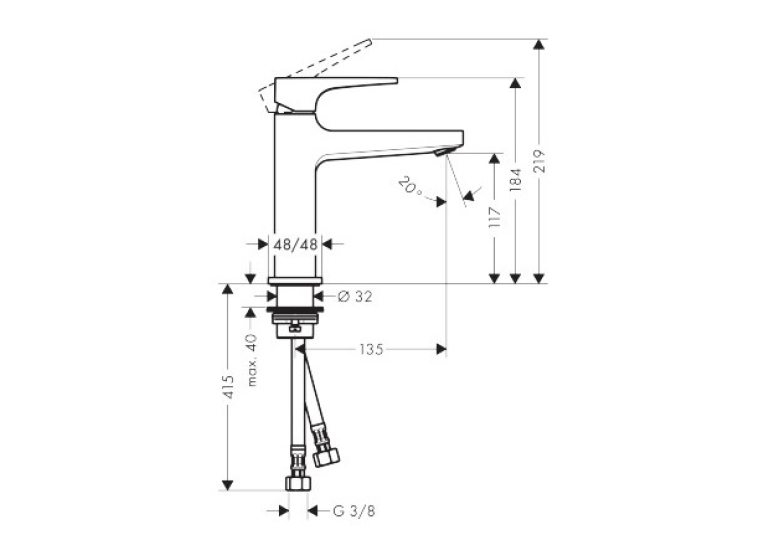 Смеситель для раковины Hansgrohe Metropol CoolStart 32508000
