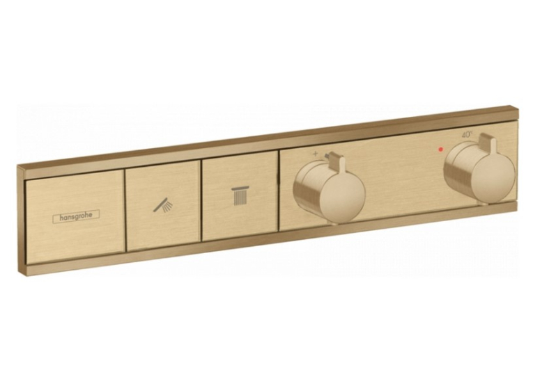 Термостат Hansgrohe RainSelect скрытого монтажа на 2 потребителя Brushed Bronze 15380140