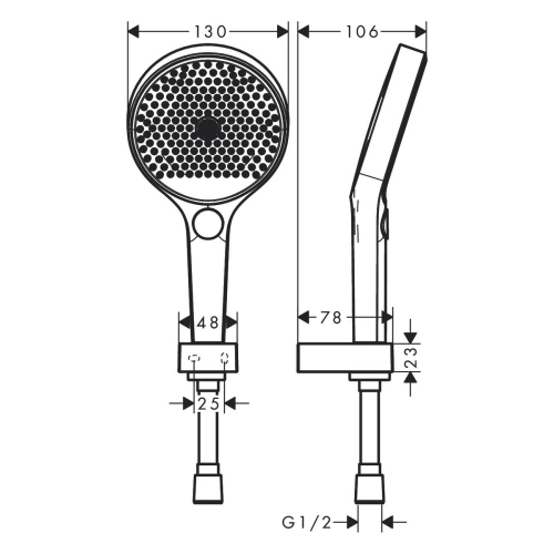 Душевой набор Hansgrohe Rainfinity 130 3jet с душевым шлангом 125 см 26852700