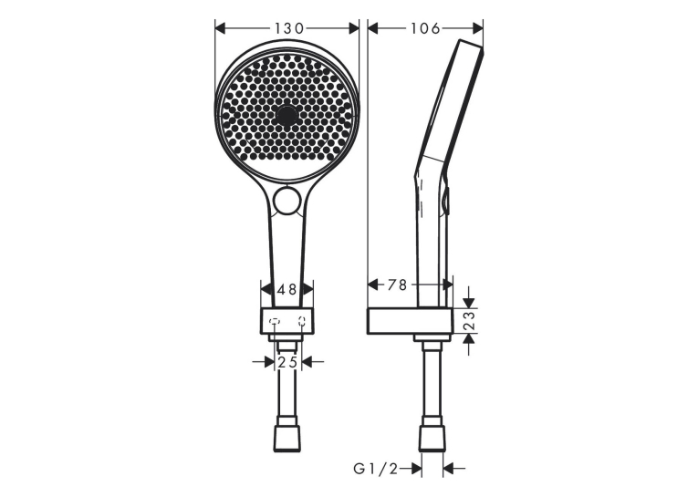Душовий набір Hansgrohe Rainfinity 130 3jet із душовим шлангом 125 см 26852700