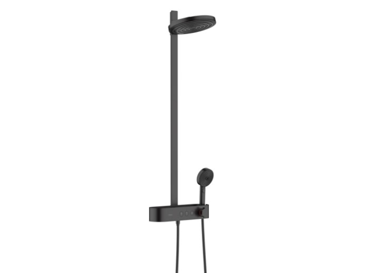 Душова система Hansgrohe Pulsify Showerpipe 260 2jet з термостатом 24240670 чорний матовий