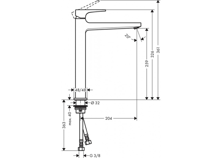 Змішувач для раковини Hansgrohe Metropol Brushed Black 32512340