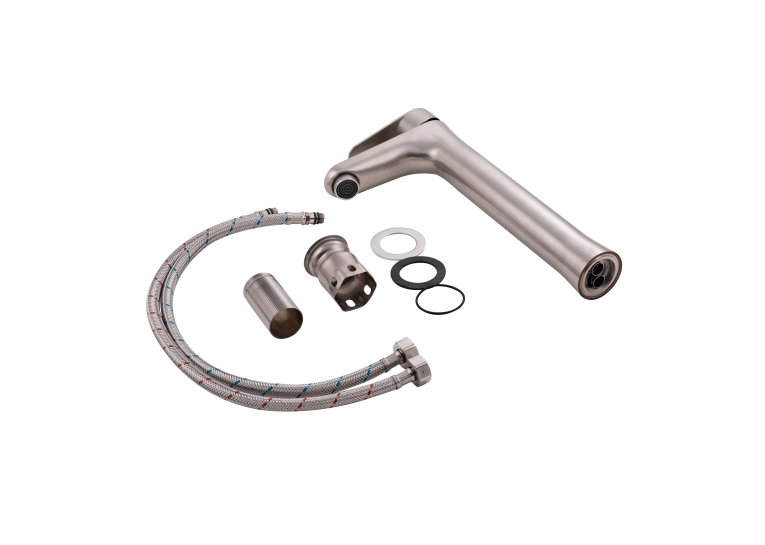 Смеситель для раковины Lidz Vida 001FH высокий (k35) LDVID001FHNKS34955 Nickel