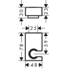 Тримач для душу Hansgrohe Porter E Matt White 28387700 (Пошкоджене пакування)