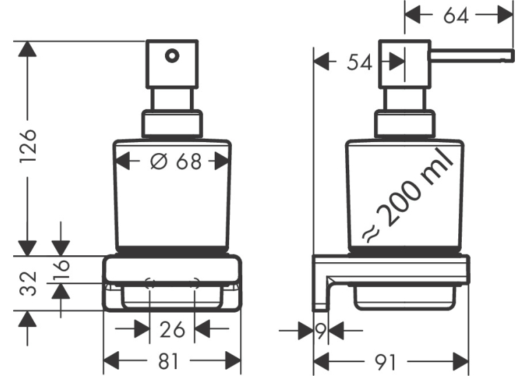Дозатор для рідкого мила Hansgrohe AddStoris 41745140