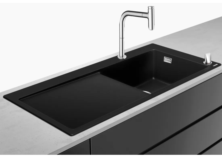 Кухонный комплект мойка со смесителем Hansgrohe C51-F450-08, хром 43219000