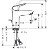 Смеситель для раковины Hansgrohe Logis 100 с донным клапаном 71104000