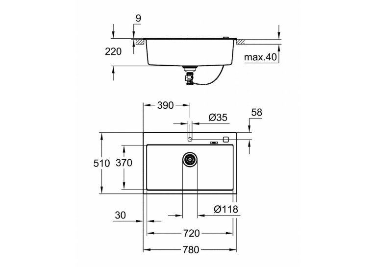 Кухонная мойка Grohe EX Sink K700 31652AT0