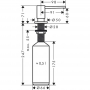 Дозатор кухонный Hansgrohe A41 для моющего средства 500 ml Matt Black 40438670
