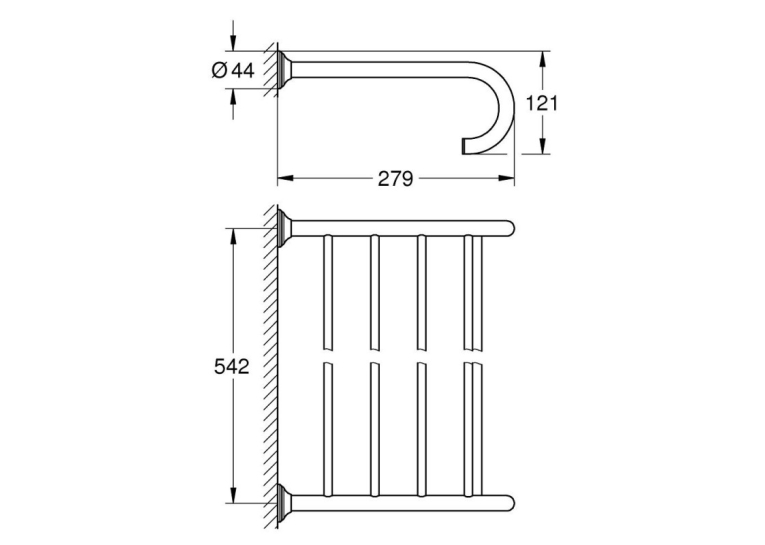 Полиця для рушників Grohe EX Essentials Authentic 40660001