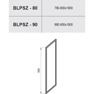 Нерухома стінка для душу Ravak Blix BLPSZ-80 Поліров. алюміній. TRANSPARENT X93H40C00Z1