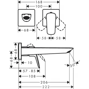 Змішувач для раковини Hansgrohe Logis 71256000