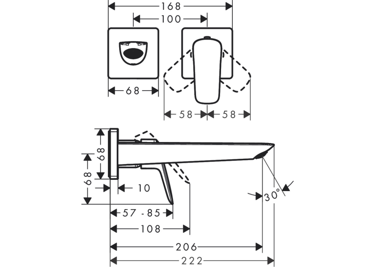 Змішувач для раковини Hansgrohe Logis 71256000