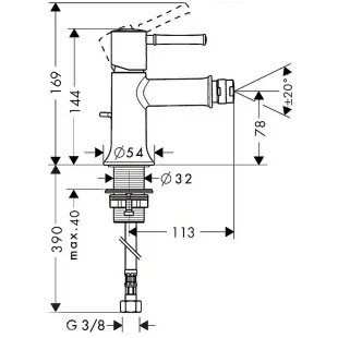 Смеситель для биде Hansgrohe Talis Classic 14120000