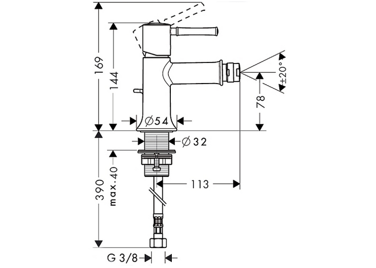 Змішувач для біде Hansgrohe Talis Classic 14120000
