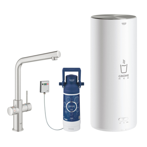 Змішувач для кухні з бойлером Grohe Red Duo 30325DC1 Сталь