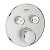 Зовнішня частина змішувача на 2 виходи Grohe Grohtherm SmartControl 29119DC0 Сталь