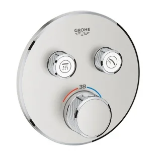 Зовнішня частина змішувача на 2 виходи Grohe Grohtherm SmartControl 29119DC0 Сталь